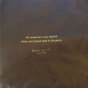 Kate Spade Brown dust bag with Gold Text